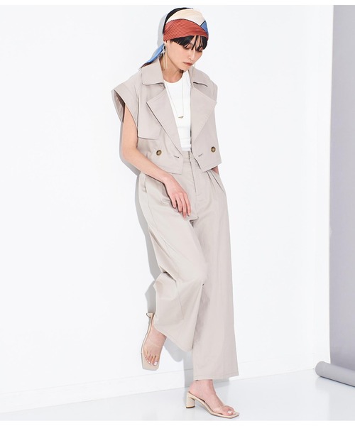 Settimissimo（セッティミッシモ）の「2タック ストレートパンツ（その他パンツ・レディース・ネイビー/ベージュ・FREE）」の7枚目の写真