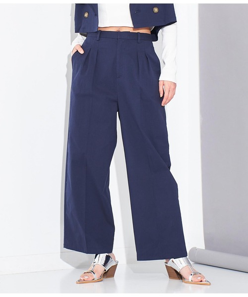 Settimissimo（セッティミッシモ）の「2タック ストレートパンツ（その他パンツ・レディース・ネイビー/ベージュ・FREE）」の9枚目の写真