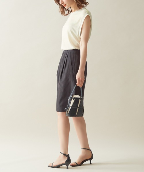 Tuche(トゥシェ)の「Tuche/トゥシェ 7DAYS LOOKS シアーノースリーブ(Tシャツ/カットソー・レディース・ブラック/ホワイト系その他・MEDIUM/LARGE)」の8枚目の写真