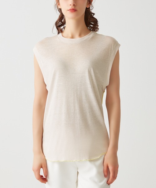 Tuche(トゥシェ)の「Tuche/トゥシェ 7DAYS LOOKS シアーノースリーブ(Tシャツ/カットソー・レディース・ブラック/ホワイト系その他・MEDIUM/LARGE)」の13枚目の写真