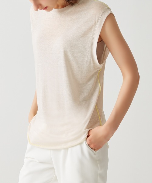 Tuche(トゥシェ)の「Tuche/トゥシェ 7DAYS LOOKS シアーノースリーブ(Tシャツ/カットソー・レディース・ブラック/ホワイト系その他・MEDIUM/LARGE)」の12枚目の写真