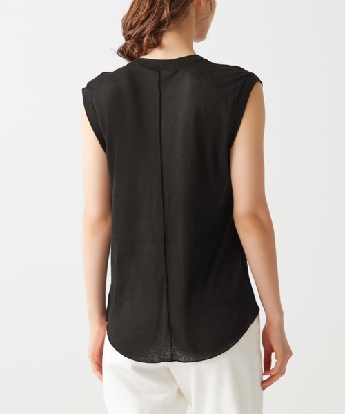 Tuche(トゥシェ)の「Tuche/トゥシェ 7DAYS LOOKS シアーノースリーブ(Tシャツ/カットソー・レディース・ブラック/ホワイト系その他・MEDIUM/LARGE)」の3枚目の写真