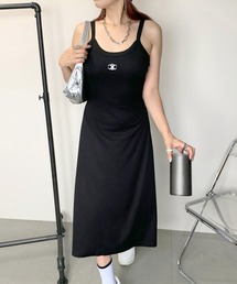 non-hedge | 刺繍ロゴキャミロングワンピース(ワンピース)