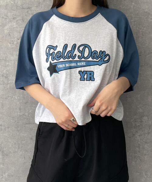 【TARGETTO】ハーフジップアップラグランクロップTシャツ CLOTTY（クロッティ）の「A'GEM/9 × .kom『CLOTTY/クロッティ