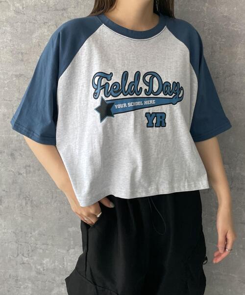 セール】クロップドラグラントップス（Tシャツ/カットソー