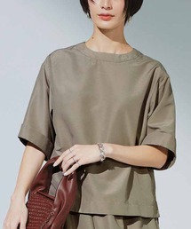 IEDIT（イディット）の「IEDIT 袖口デザインがポイント きれいめ布はくプルオーバー（Tシャツ/カットソー）」