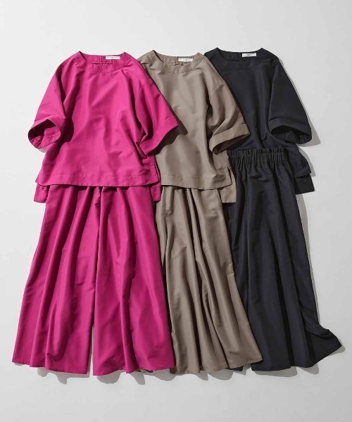 IEDIT（イディット）の「ＩＥＤＩＴ　袖口デザインがポイント　きれいめ布はくプルオーバー（Tシャツ/カットソー・レディース・ブラック/グリーン/カーキ/ピンク・XX-LARGE/MEDIUM/LARGE/X-LARGE/SMALL/XXX-LARGE）」の14枚目の写真