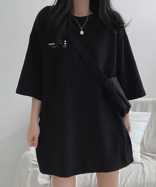 gossip!ロサンゼルス(ゴシップロサンゼルス)の「YUGA ルーズシルエット バックプリントTシャツ(Tシャツ/カットソー・レディース・ブラック/ホワイト・FREE)」の2枚目の写真