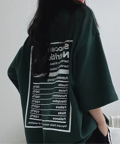 gossip!ロサンゼルス(ゴシップロサンゼルス)の「YUGA ルーズシルエット バックプリントTシャツ(Tシャツ/カットソー・レディース・ブラック/ホワイト・FREE)」の9枚目の写真