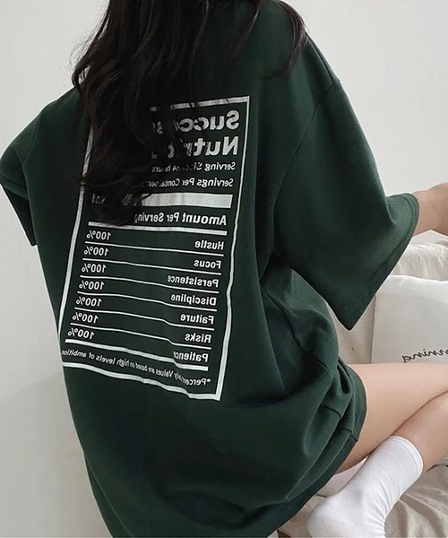 gossip!ロサンゼルス(ゴシップロサンゼルス)の「YUGA ルーズシルエット バックプリントTシャツ(Tシャツ/カットソー・レディース・ブラック/ホワイト・FREE)」の11枚目の写真