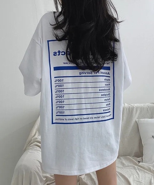 gossip!ロサンゼルス(ゴシップロサンゼルス)の「YUGA ルーズシルエット バックプリントTシャツ(Tシャツ/カットソー・レディース・ブラック/ホワイト・FREE)」の14枚目の写真