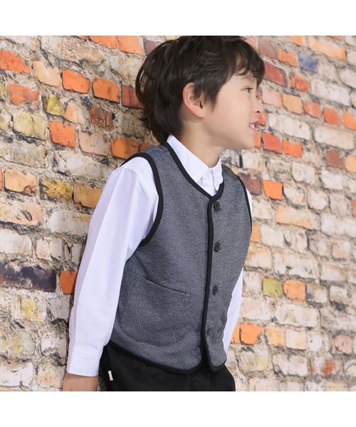 KP BOY（ケーピーボーイ）の「オックス無地ボタンダウン長袖シャツ(90～140)（シャツ/ブラウス・キッズ・ホワイト・90cm/100cm/110cm/120cm/130cm/140cm）」の4枚目の写真