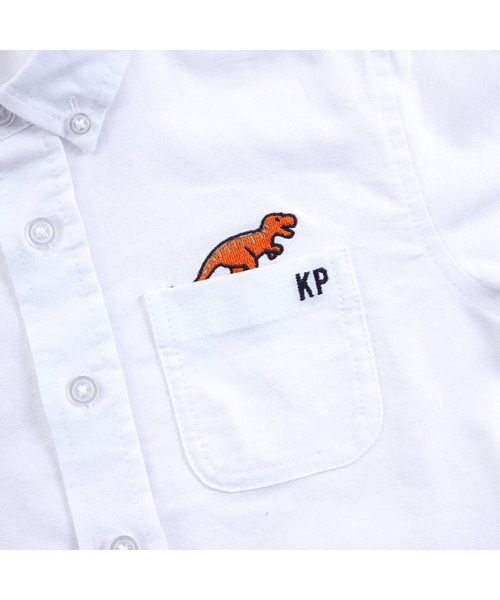 KP BOY（ケーピーボーイ）の「オックス無地ボタンダウン長袖シャツ(90～140)（シャツ/ブラウス・キッズ・ホワイト・90cm/100cm/110cm/120cm/130cm/140cm）」の8枚目の写真