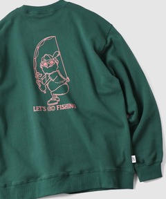 10.3oz  LET'S GO FISHINGスウェットシャツ