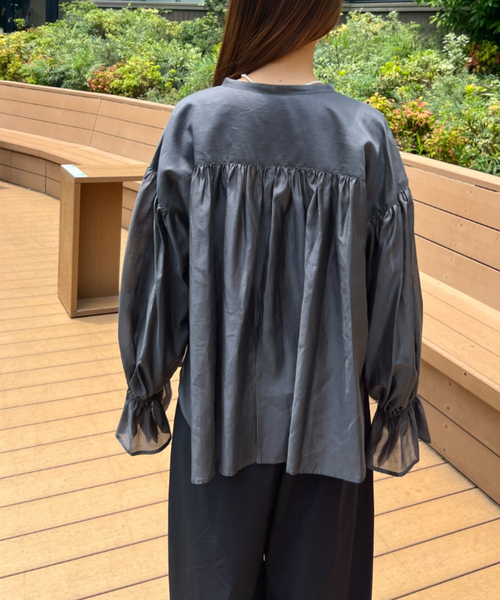 ブラウス シャツ 「一部店舗限定」シアーバックシャンキャンディースリーブブラウス レディース Rouge vif ブラウス シャツ 「一部店舗限定」シアーバックシャン