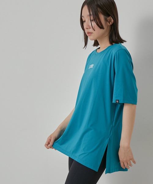 XEXYMIX（ゼクシィミックス）の「【XEXYMIX】スリット入りルーズフィット半袖Tシャツ（Tシャツ/カットソー・レディース・ホワイト/ブラック/ピンク/ブルー・S）」の22枚目の写真