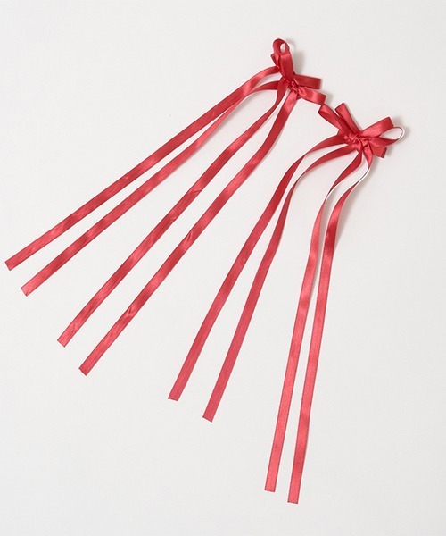 Lycee mine（リセマイン）の「ロングリボンヘアクリップ2Pセット（その他ヘアアクセサリー・キッズ・ブラック/レッド/ダークブラウン/ベージュ/ネイビー/ミント・フリー）」の19枚目の写真