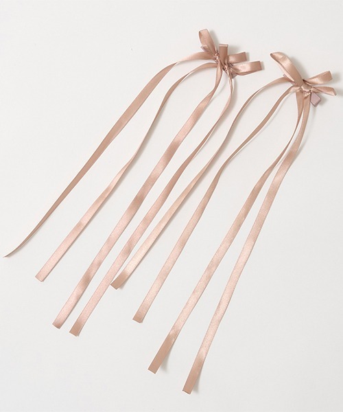 Lycee mine（リセマイン）の「ロングリボンヘアクリップ2Pセット（その他ヘアアクセサリー・キッズ・ブラック/レッド/ダークブラウン/ベージュ/ネイビー/ミント・フリー）」の18枚目の写真