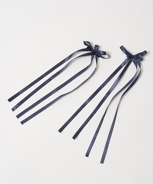Lycee mine（リセマイン）の「ロングリボンヘアクリップ2Pセット（その他ヘアアクセサリー・キッズ・ブラック/レッド/ダークブラウン/ベージュ/ネイビー/ミント・フリー）」の16枚目の写真