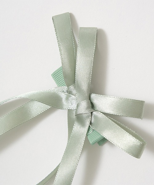 Lycee mine（リセマイン）の「ロングリボンヘアクリップ2Pセット（その他ヘアアクセサリー・キッズ・ブラック/レッド/ダークブラウン/ベージュ/ネイビー/ミント・フリー）」の13枚目の写真