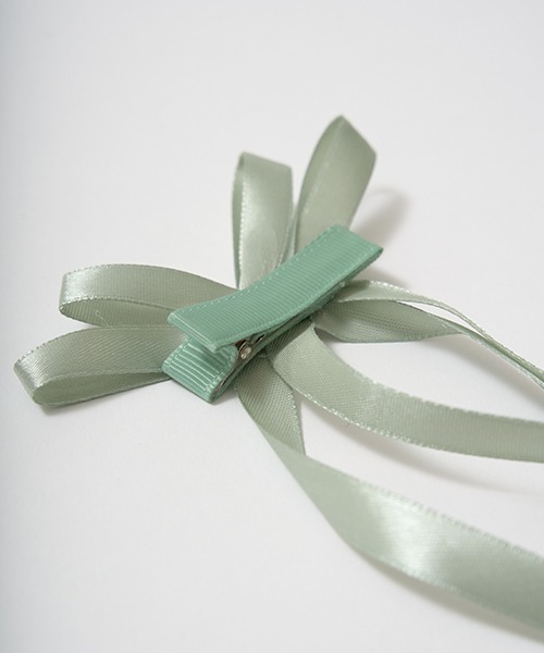 Lycee mine（リセマイン）の「ロングリボンヘアクリップ2Pセット（その他ヘアアクセサリー・キッズ・ブラック/レッド/ダークブラウン/ベージュ/ネイビー/ミント・フリー）」の12枚目の写真