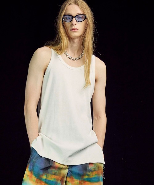 MAISON SPECIAL（メゾンスペシャル）の「《ユニセックスアイテム》Fraise Layered Square Tank Top/フライスレイヤードスクウェアタンクトップ【MAISON SPECIAL/メゾンスペシャル】（タンクトップ・メンズ・ホワイト/ブラック/グレー/チャコールグレー・1/2）」の2枚目の写真