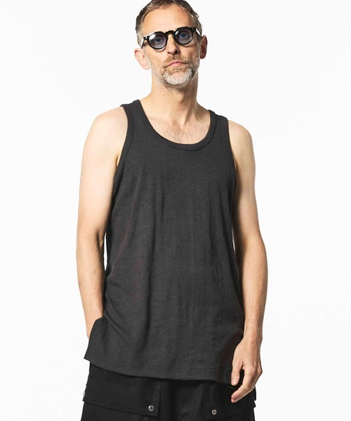 MAISON SPECIAL（メゾンスペシャル）の「《ユニセックスアイテム》Fraise Layered Square Tank Top/フライスレイヤードスクウェアタンクトップ【MAISON SPECIAL/メゾンスペシャル】（タンクトップ・メンズ・ホワイト/ブラック/グレー/チャコールグレー・1/2）」の4枚目の写真