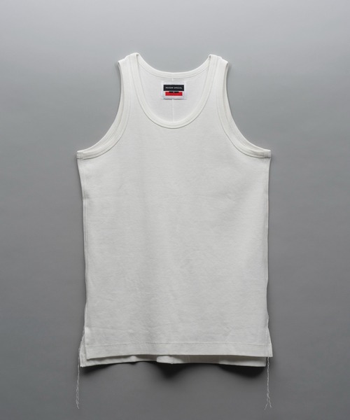 MAISON SPECIAL（メゾンスペシャル）の「《ユニセックスアイテム》Fraise Layered Square Tank Top/フライスレイヤードスクウェアタンクトップ【MAISON SPECIAL/メゾンスペシャル】（タンクトップ・メンズ・ホワイト/ブラック/グレー/チャコールグレー・1/2）」の10枚目の写真