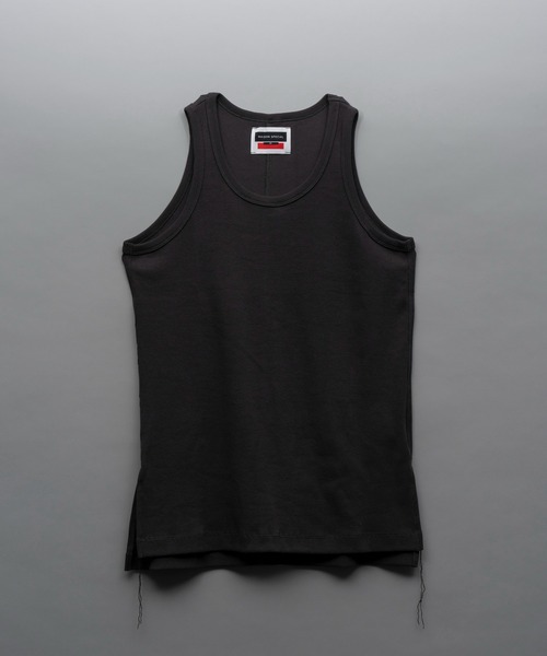 MAISON SPECIAL（メゾンスペシャル）の「《ユニセックスアイテム》Fraise Layered Square Tank Top/フライスレイヤードスクウェアタンクトップ【MAISON SPECIAL/メゾンスペシャル】（タンクトップ・メンズ・ホワイト/ブラック/グレー/チャコールグレー・1/2）」の9枚目の写真