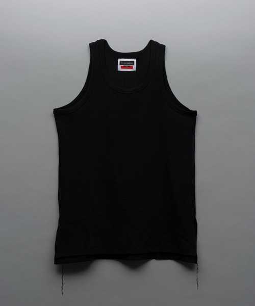 MAISON SPECIAL（メゾンスペシャル）の「《ユニセックスアイテム》Fraise Layered Square Tank Top/フライスレイヤードスクウェアタンクトップ【MAISON SPECIAL/メゾンスペシャル】（タンクトップ・メンズ・ホワイト/ブラック/グレー/チャコールグレー・1/2）」の7枚目の写真