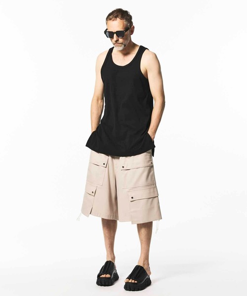 MAISON SPECIAL（メゾンスペシャル）の「《ユニセックスアイテム》Fraise Layered Square Tank Top/フライスレイヤードスクウェアタンクトップ【MAISON SPECIAL/メゾンスペシャル】（タンクトップ・メンズ・ホワイト/ブラック/グレー/チャコールグレー・1/2）」の19枚目の写真