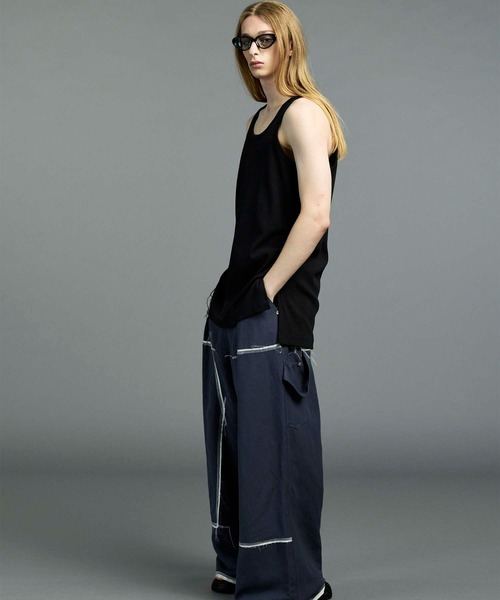 MAISON SPECIAL（メゾンスペシャル）の「《ユニセックスアイテム》Fraise Layered Square Tank Top/フライスレイヤードスクウェアタンクトップ【MAISON SPECIAL/メゾンスペシャル】（タンクトップ・メンズ・ホワイト/ブラック/グレー/チャコールグレー・1/2）」の21枚目の写真