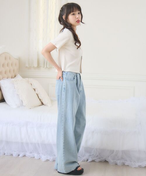 ems excite（エムズエキサイト）の「WZIPプレート付きCT（Tシャツ/カットソー・レディース・ダークグレー/ブルー/ブラック/ナチュラル・FREE）」の7枚目の写真