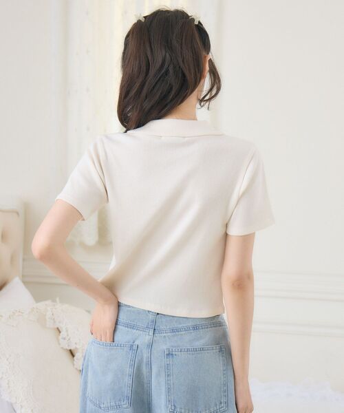 ems excite（エムズエキサイト）の「WZIPプレート付きCT（Tシャツ/カットソー・レディース・ダークグレー/ブルー/ブラック/ナチュラル・FREE）」の13枚目の写真