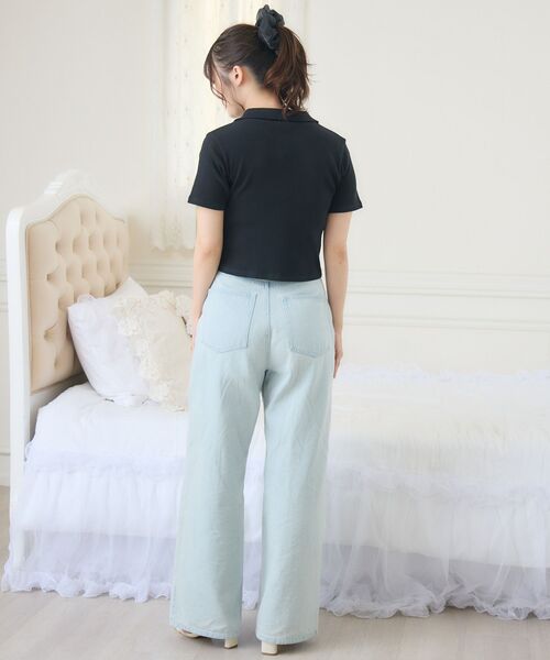 ems excite（エムズエキサイト）の「WZIPプレート付きCT（Tシャツ/カットソー・レディース・ダークグレー/ブルー/ブラック/ナチュラル・FREE）」の17枚目の写真