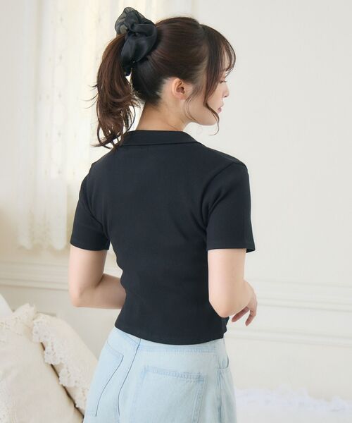 ems excite（エムズエキサイト）の「WZIPプレート付きCT（Tシャツ/カットソー・レディース・ダークグレー/ブルー/ブラック/ナチュラル・FREE）」の21枚目の写真