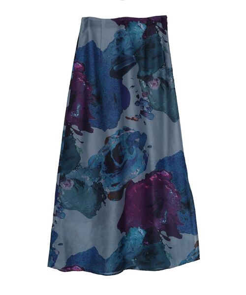 MURUA（ムルーア）の「【WEB限定】ペイントシアースカート（スカート・レディース・ホワイト/ブラック/グレー・1/2）」の4枚目の写真