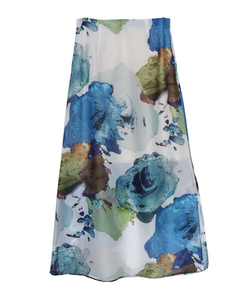 MURUA（ムルーア）の「【WEB限定】ペイントシアースカート（スカート・レディース・ホワイト/ブラック/グレー・1/2）」の5枚目の写真