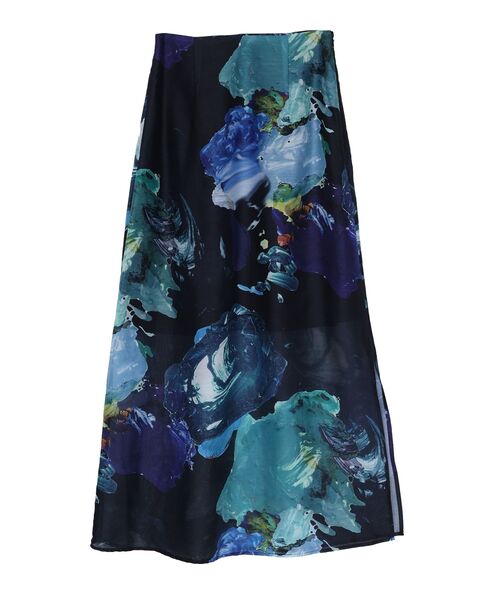 MURUA（ムルーア）の「【WEB限定】ペイントシアースカート（スカート・レディース・ホワイト/ブラック/グレー・1/2）」の6枚目の写真