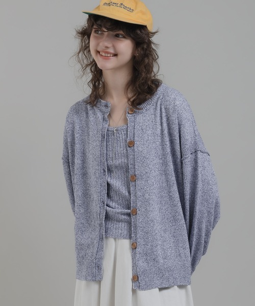 レースカーディガンとビジュー付きニットタンクトップ　２点セット カーディガン、タンクトップ✕2セット レースカーディガンと