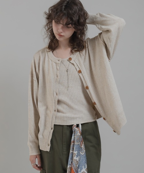 セール】【セットアイテム】ニットカーディガン＆タンクトップ