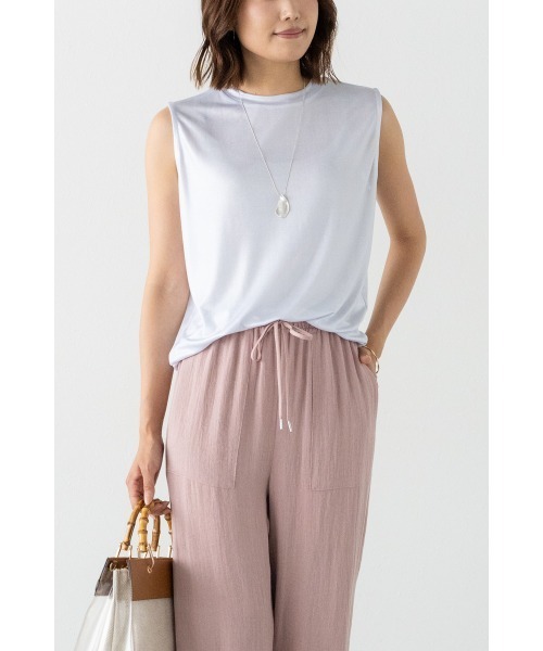 M.deux(エムドゥ)の「【シャイニープルオーバー】(Tシャツ/カットソー・レディース・オフホワイト/シルバー・MEDIUM)」の1枚目の写真