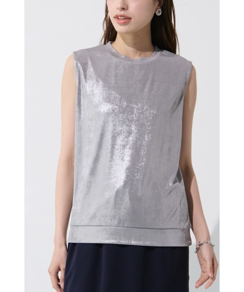 M.deux(エムドゥ)の「【シャイニープルオーバー】(Tシャツ/カットソー・レディース・オフホワイト/シルバー・MEDIUM)」の5枚目の写真