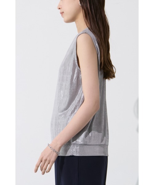 M.deux(エムドゥ)の「【シャイニープルオーバー】(Tシャツ/カットソー・レディース・オフホワイト/シルバー・MEDIUM)」の6枚目の写真