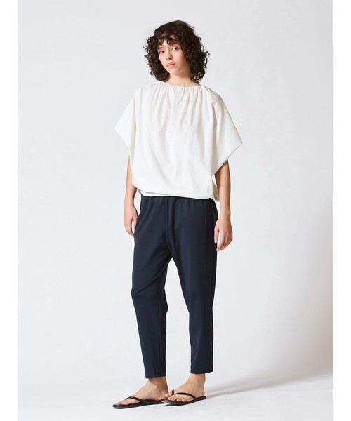 mizuiroind（ミズイロインド）の「mizuiro ind ストレッチレギンス（スラックス・レディース・ライトグレー/ネイビー/ホワイト/ブラック/ライトグレー系2・2）」の5枚目の写真