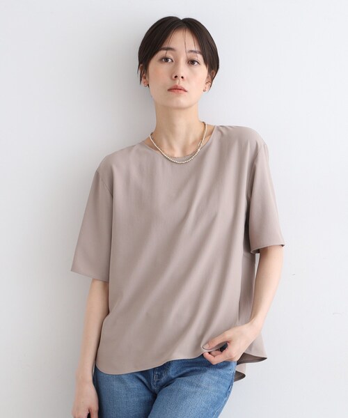 INDIVI(インディヴィ)の「◆【洗える/UVケア/SETUP可能】バックシャンブラウス(シャツ/ブラウス・レディース・ブラック/ベージュ系5/ブルー系その他7・40/38/19/15 /13/05)」の3枚目の写真