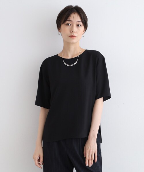 INDIVI(インディヴィ)の「◆【洗える/UVケア/SETUP可能】バックシャンブラウス(シャツ/ブラウス・レディース・ブラック/ベージュ系5/ブルー系その他7・40/38/19/15 /13/05)」の2枚目の写真