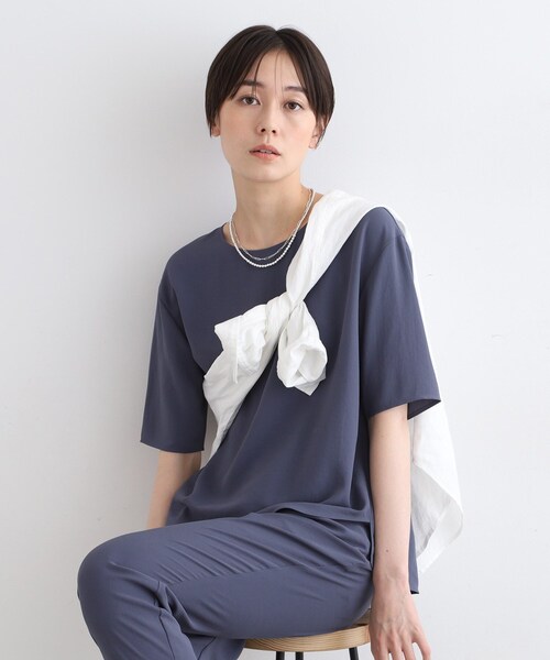 INDIVI(インディヴィ)の「◆【洗える/UVケア/SETUP可能】バックシャンブラウス(シャツ/ブラウス・レディース・ブラック/ベージュ系5/ブルー系その他7・40/38/19/15 /13/05)」の5枚目の写真