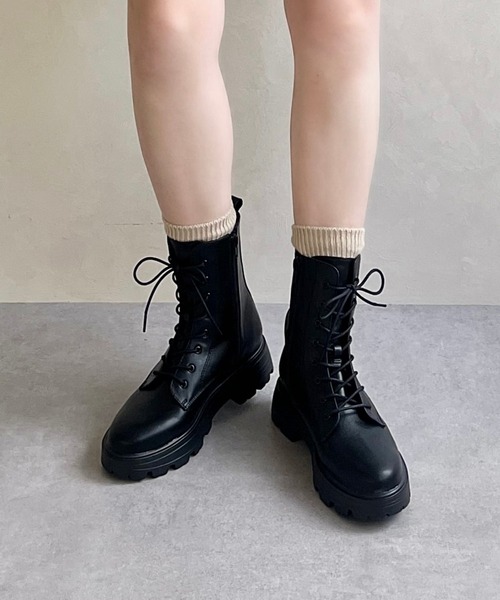 ORiental TRaffic（オリエンタルトラフィック）の「【 美脚　】レース アップ 厚底 ブーツ 41401（ブーツ・レディース・ブラウン/ブラック・SS/S/M/L/LL/3L）」の10枚目の写真