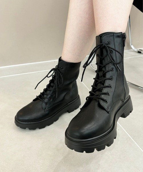 ORiental TRaffic（オリエンタルトラフィック）の「【 美脚　】レース アップ 厚底 ブーツ 41401（ブーツ・レディース・ブラウン/ブラック・SS/S/M/L/LL/3L）」の20枚目の写真